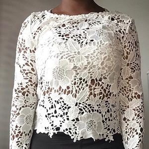 Lace floral long sleeve